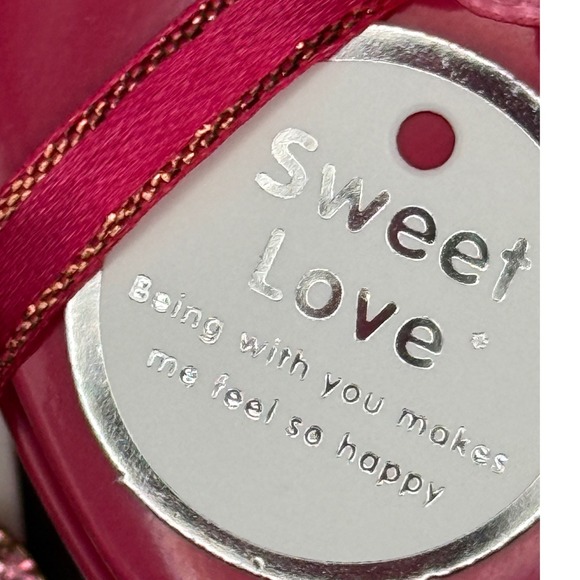 Heart‎ Dangle Earrings Pink Crystal Gold Tone Romantic Jewelry - Picture 2 of 4